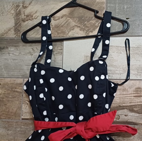 Wedding Prom Dress XL Rockabilly Lolita 50s Strapless or w Straps XL - Picture 12 of 13